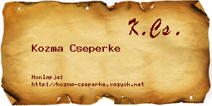 Kozma Cseperke névjegykártya